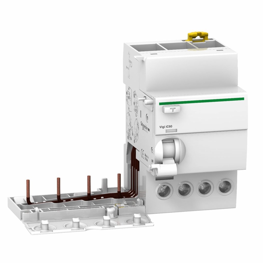BLOCO DIFERENCIAL RESIDUAL ACTI9 VIGI IC60 4P 25A 30MA CLASSE AC 415V A9V41425