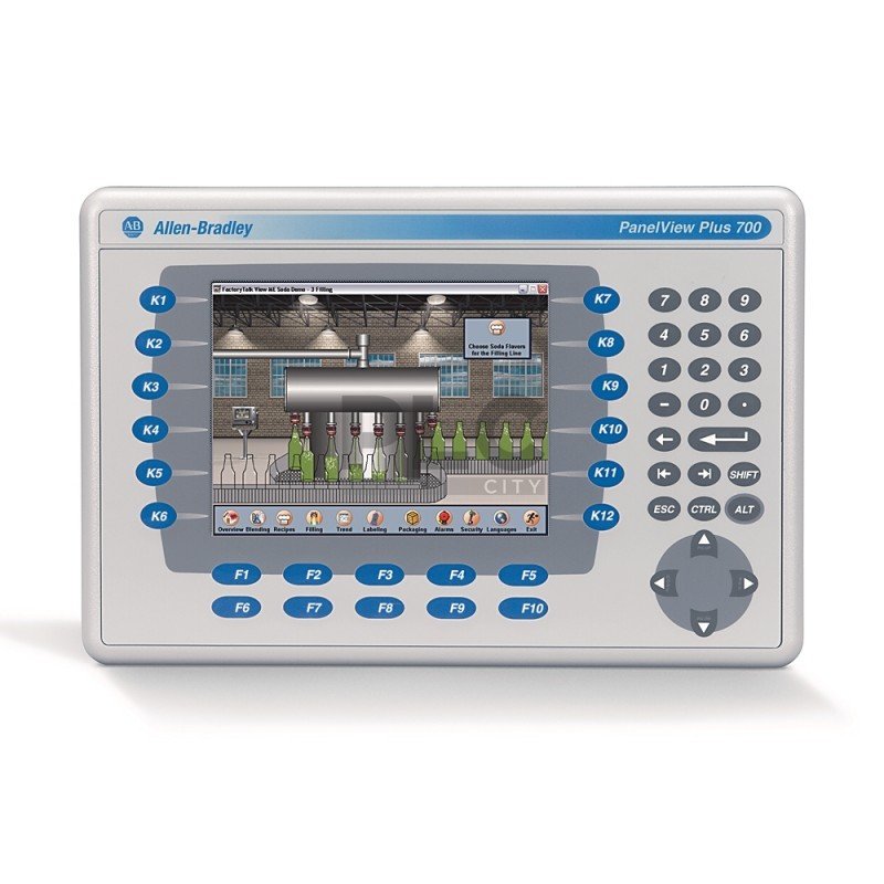 PANELVIEW PLUS TECLADO E TELA SENSIVEL AO TOQUE ETHERNET 24V CC 64MB COMPACTFLASH 2711PB10C4D1