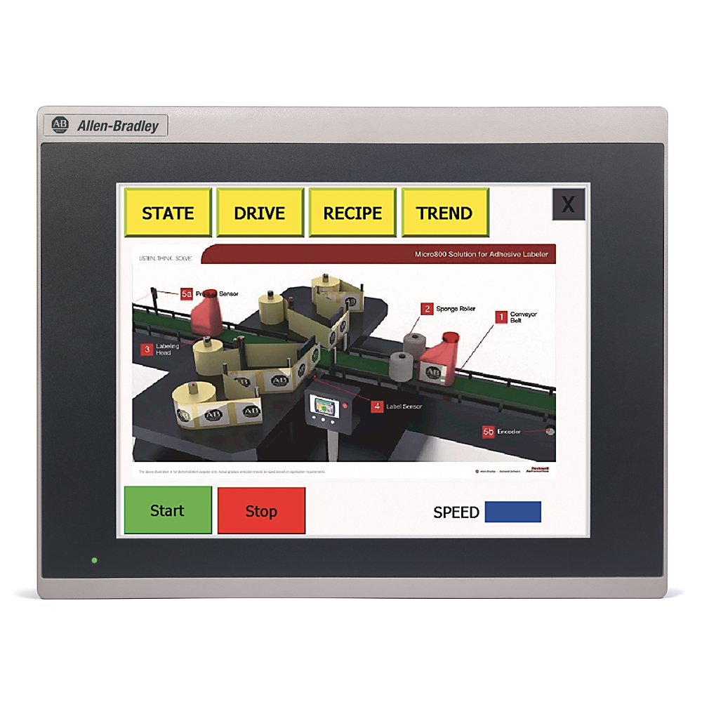 IHM PANELVIEW 800 10,4" C/ 65 MIL CORES TOUCH ETHERNET E USB 256MB ARMAZENAMENTO INTERNO/RAM 2711RT10T