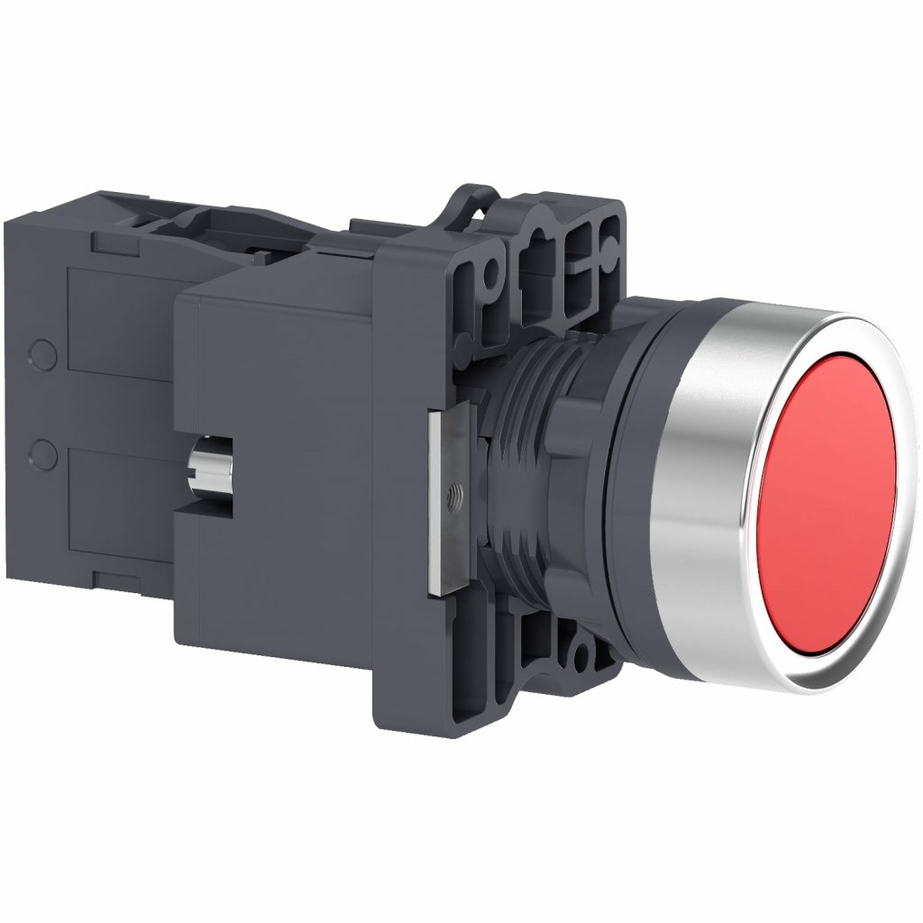 BOTÃO LUMINOSO Ø22MM PLÁSTICO, RETORNO POR MOLA, VERMELHO, NF, 220VCA XA2EW34M2