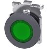 BOTÃO DE PRESSÃO, ILUMINADO, COMO SINALIZADOR LUMINOSO, 30MM, REDONDO, METAL, 3SU10610JD400AA0