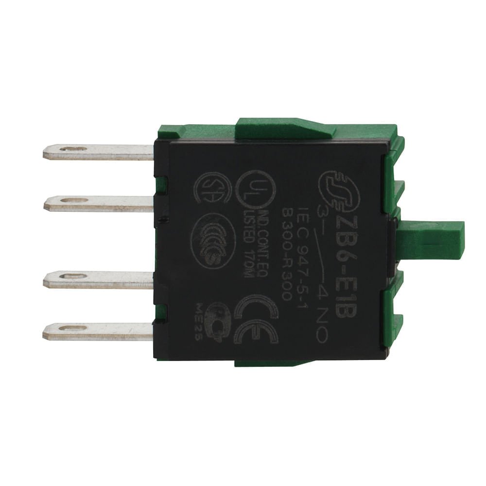 BLOCO DE CONTATO PARA 16MM PLAST PRATA 1NF TERMINAIS FASTON ZB6E2B