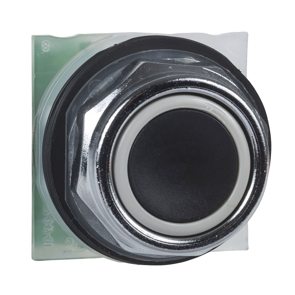 BOTAO 30MM METALICO A IMPULSAO 1NA 1NF PRETO 9001KR1BH13