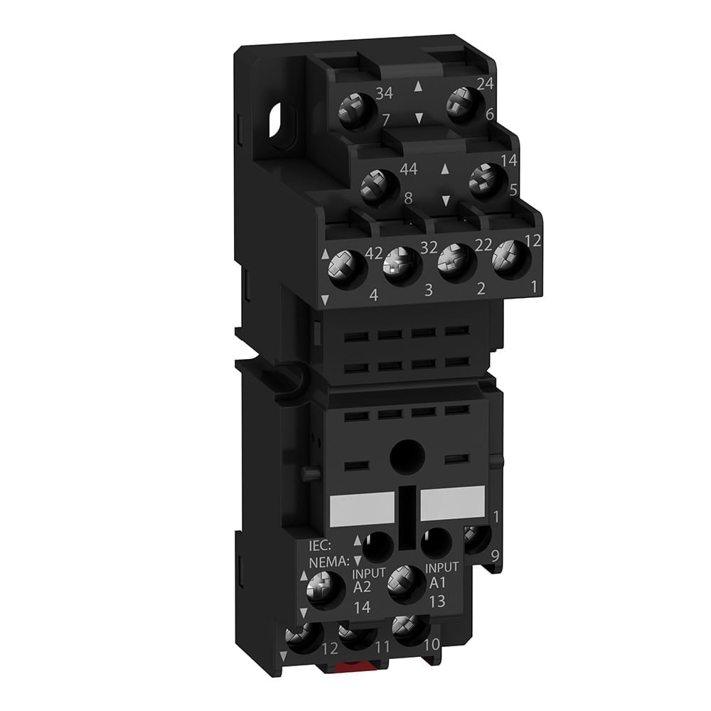 BASE PARA RELÉ RXM2* E RMX4*, CONTATOS MISTOS, CONEXÃO PARAFUSO RXZE2M114