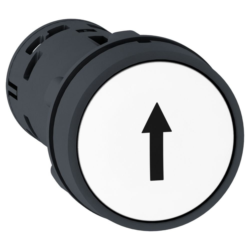 BOTÃO MONOBLOCO Ø22MM PLÁSTICO, RETORNO POR MOLA, BRANCO, ?, NA+NF