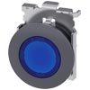 BOTÃO DE PRESSÃO, ILUMINADO, COMO SINALIZADOR LUMINOSO, 30MM, REDONDO, METAL, 3SU10610JD500AA0