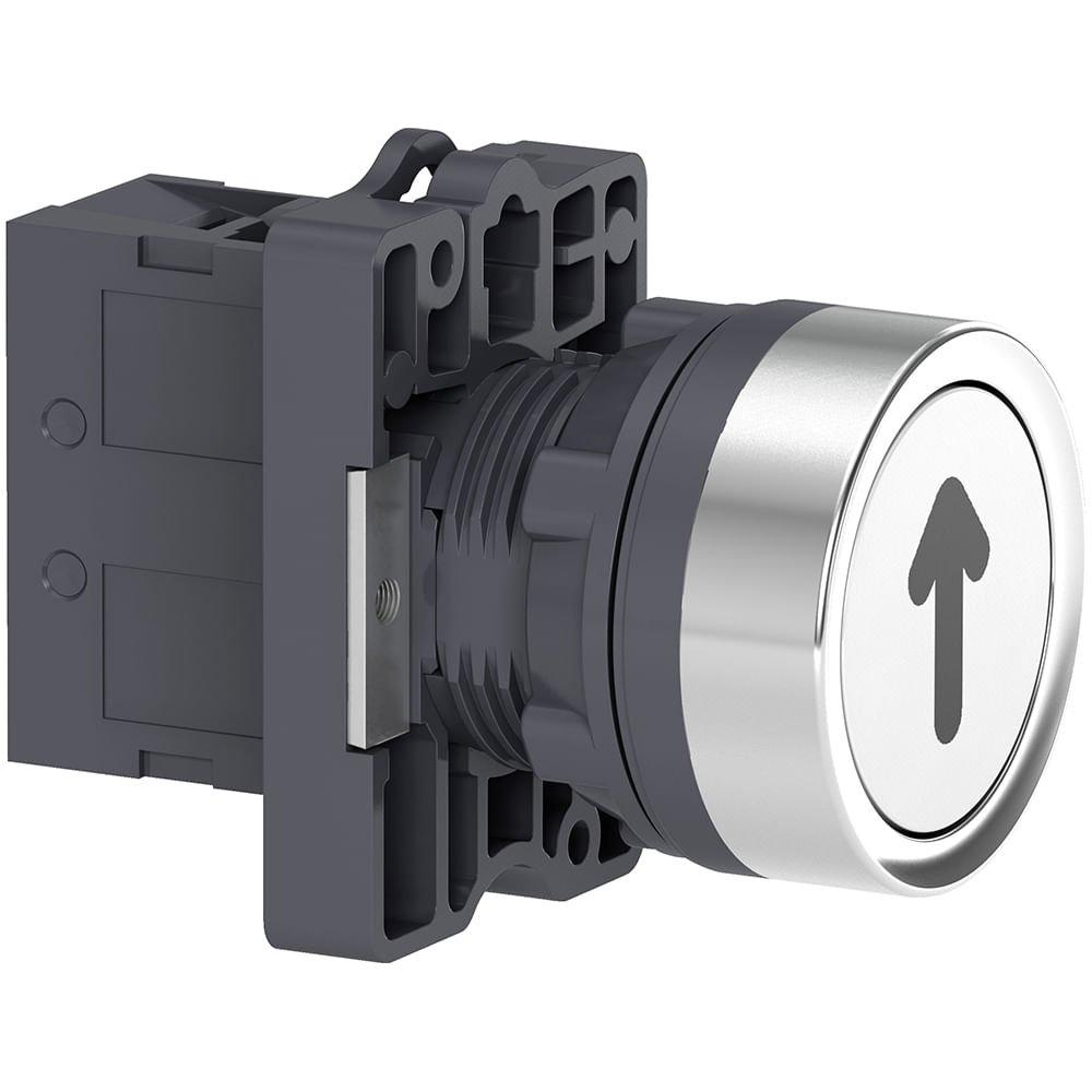 BOTÃO Ø22MM PLÁSTICO, RETORNO POR MOLA, BRANCO, GRAVAÇÃO ?, NA XA2EA3341