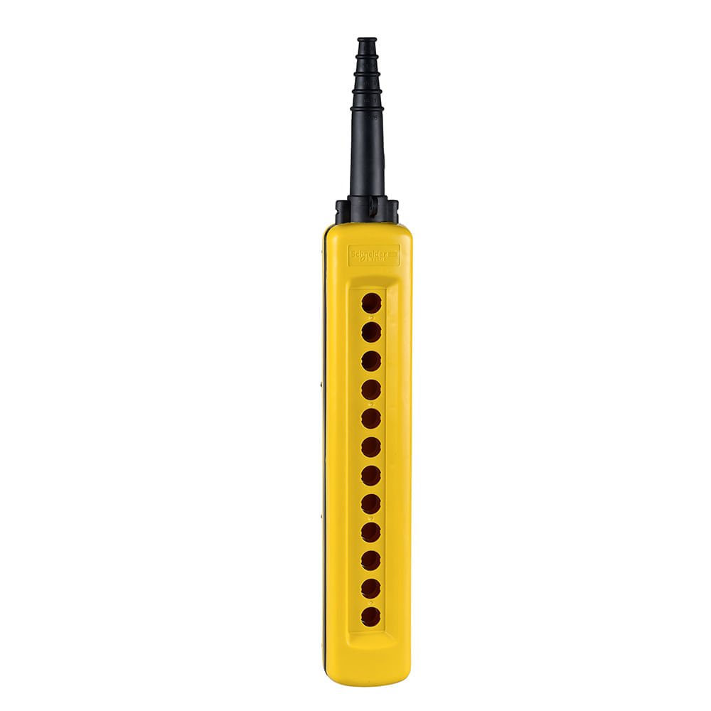 BOTOEIRA PENDENTE 12 FUROS Ø22MM, VAZIA, AMARELA XACA12