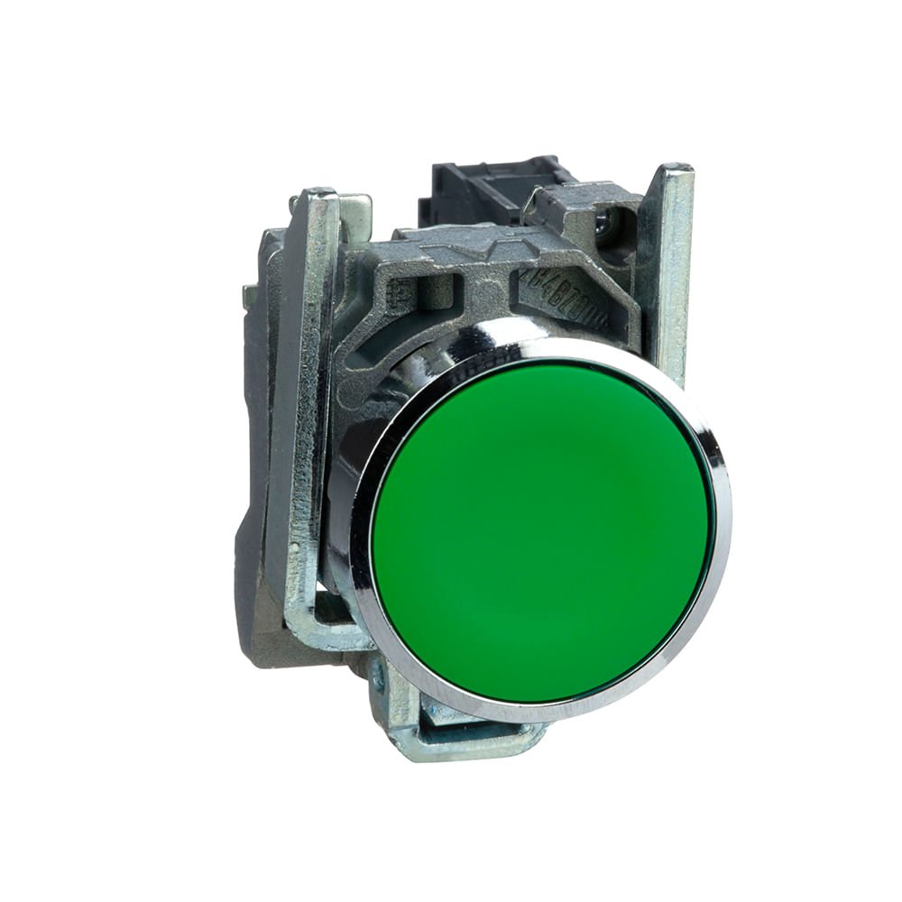 BOTÃO Ø22MM METÁLICO, RETORNO POR MOLA, VERDE, NA XB4BA31