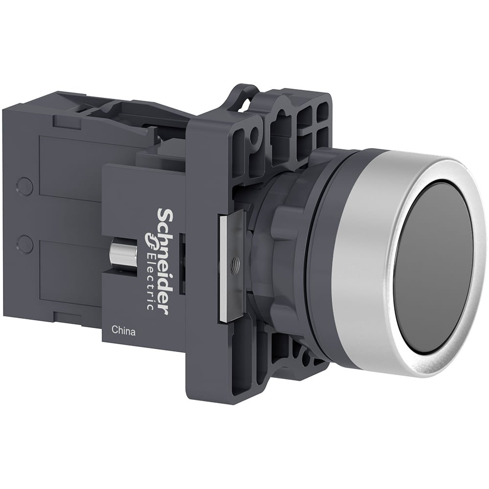 BOTÃO Ø22MM PLÁSTICO, COM RETENÇÃO, PRETO, NA XA2EH021