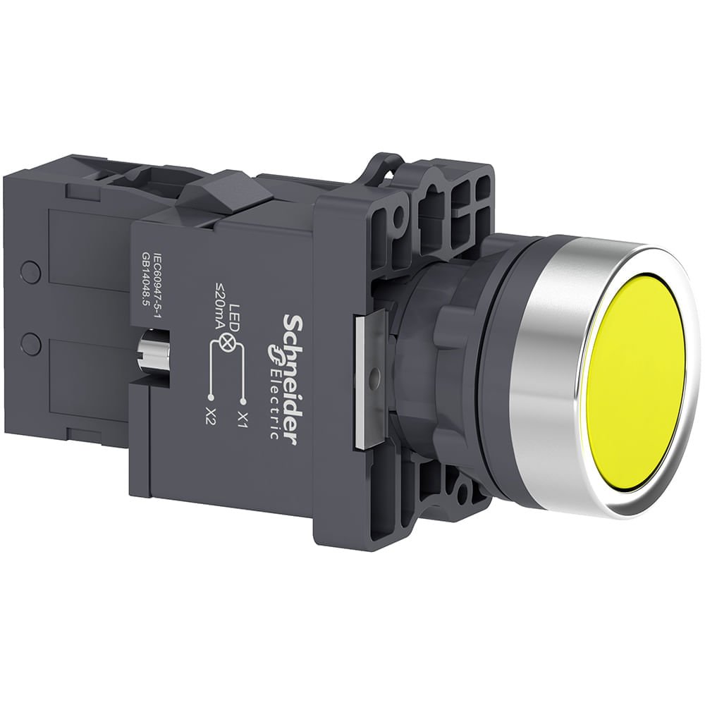 BOTÃO DE PRESSÃO EMBUTIDO, LED XA2EW35Q1