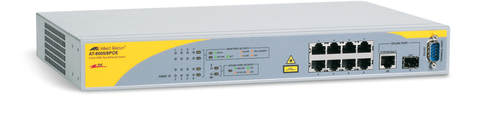 8 PORT 10/100TX LAYER 2 MANAGED POE SWITCH AT80008POE