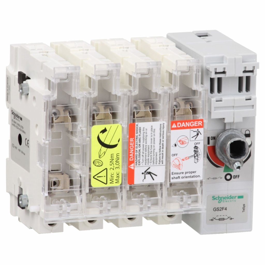 BLOCO INTERRUPTOR SECCIONADOR FUSIVEL TETRAPOLAR 50A FR GS2F4
