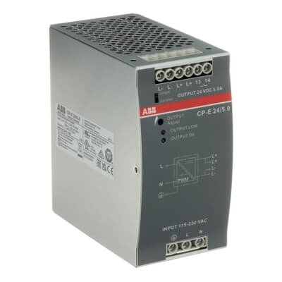 FONTE DE ALIMENTAÇÃO CHAVEADA MONOFÁSICA 115/230VCA 24VCC 5A 1SVR427034R0000 CPE2450