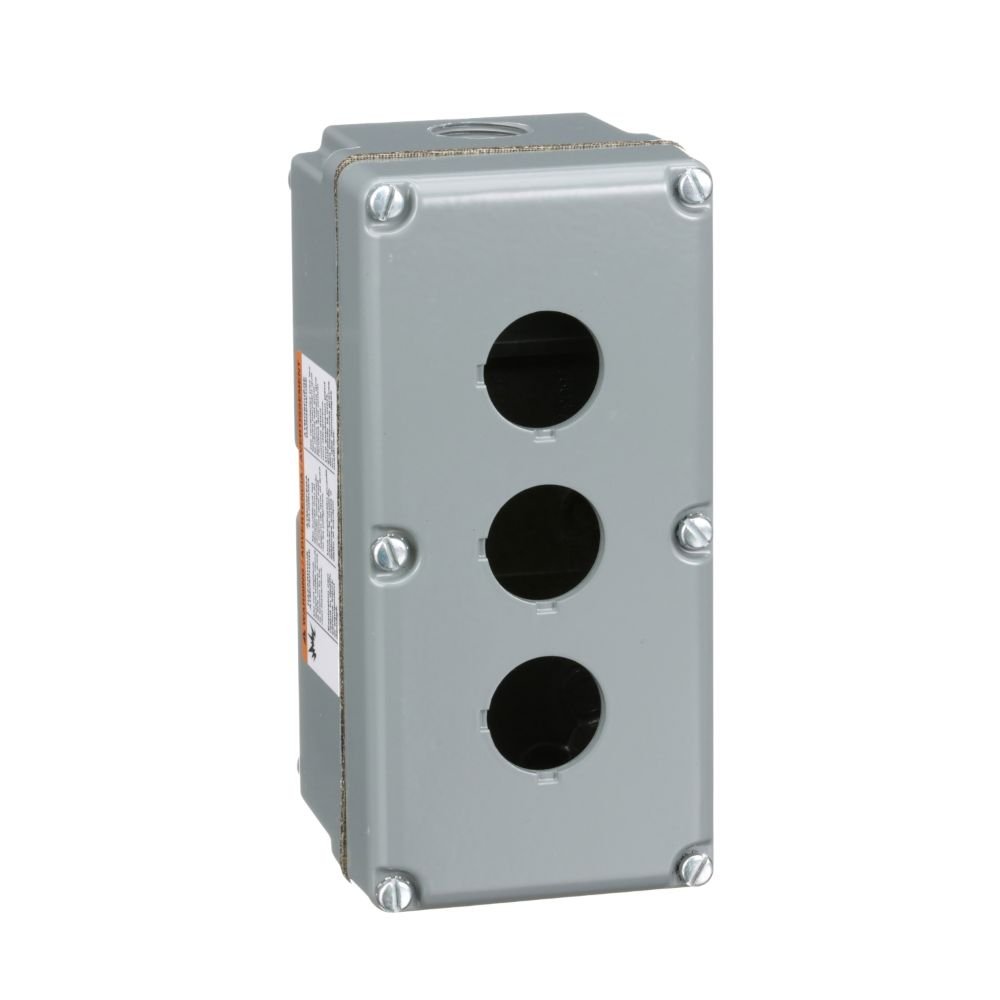 BOTOEIRA METALICA VAZIA 30MM 3 FUROS NPT ALUMINIO