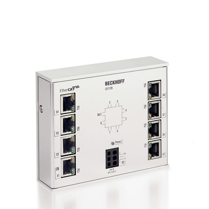 ETHERCAT 8 PORTAS 100 MBIT/S 24V CC RJ45 CU1128