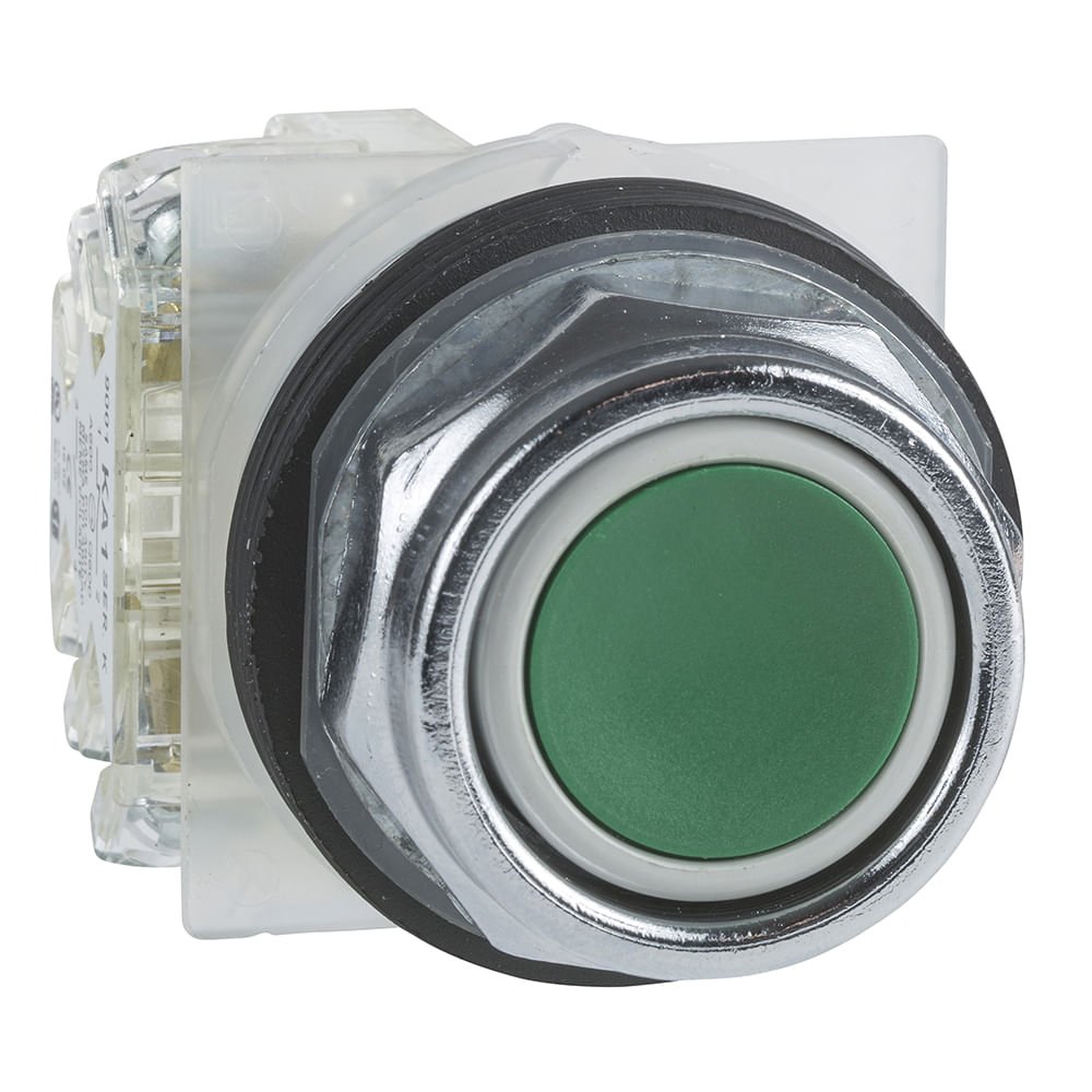 BOTAO 30MM METALICO A IMPULSAO 1NA VERDE 9001KR1GH5