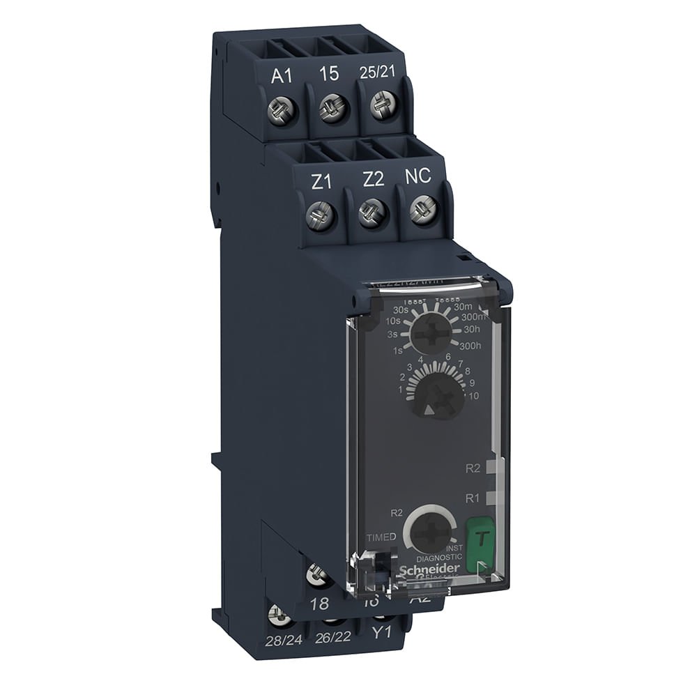 ZELIO TIMER RE22 MODULAR 24240 V AC / DC, 8 A, 1 S 300 H RE22R2AMR