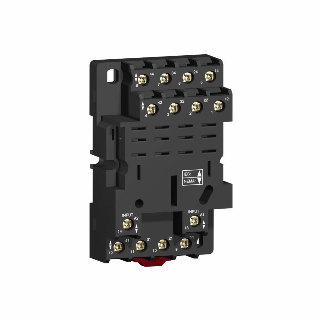 BASE PARA RELÉ RPM4*, CONTATOS MISTOS, CONEXÃO POR PARAFUSO RPZF4
