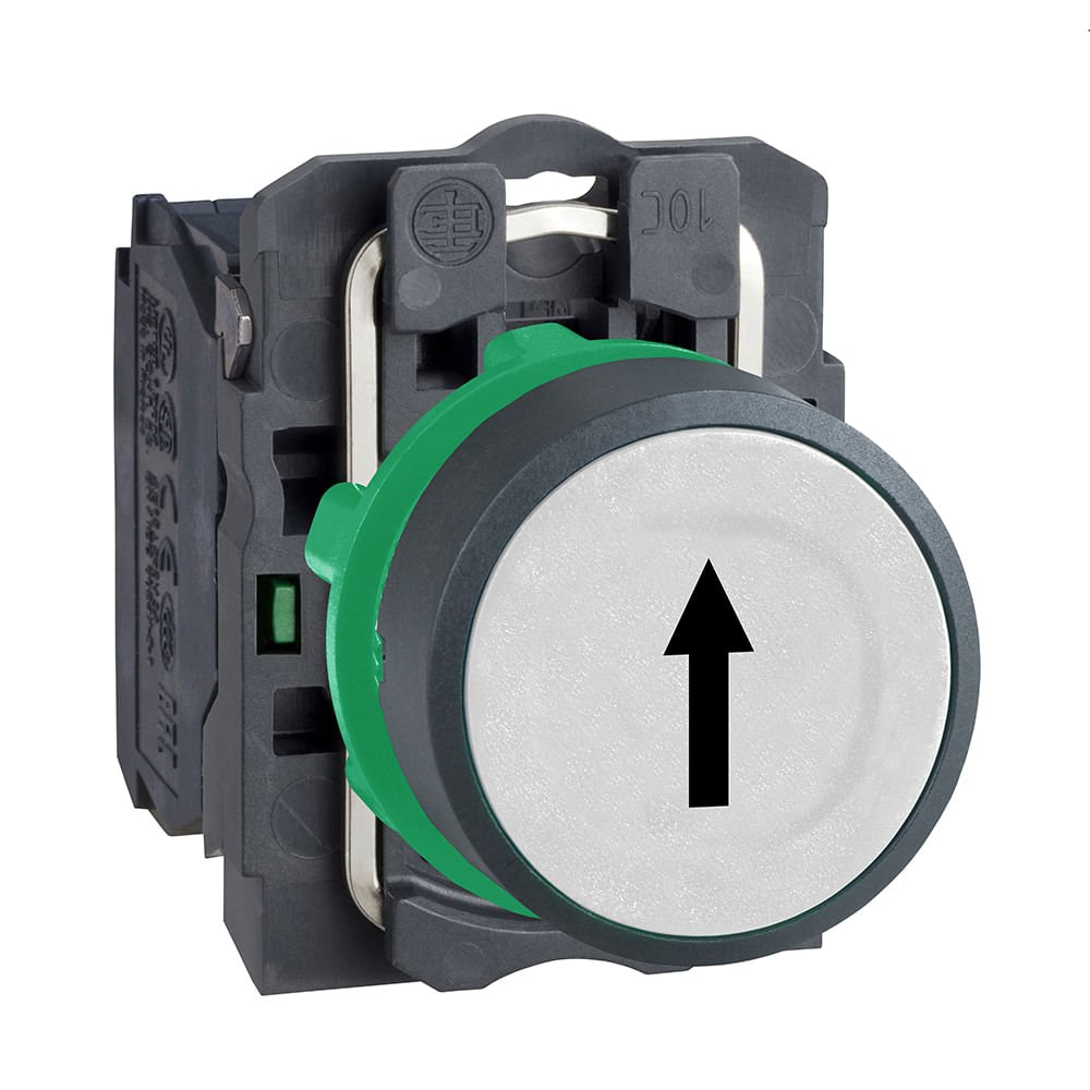 BOTÃO Ø22MM PLÁSTICO, RETORNO POR MOLA, BRANCO, ?, NA XB5AA3341