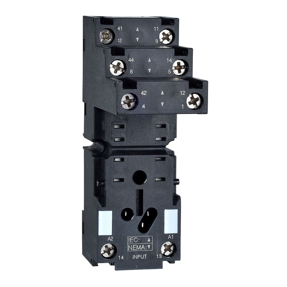 BASE PARA RELÉ RXM2*, CONTATOS MISTOS, CONEXÃO POR PARAFUSO RXZE2S108M
