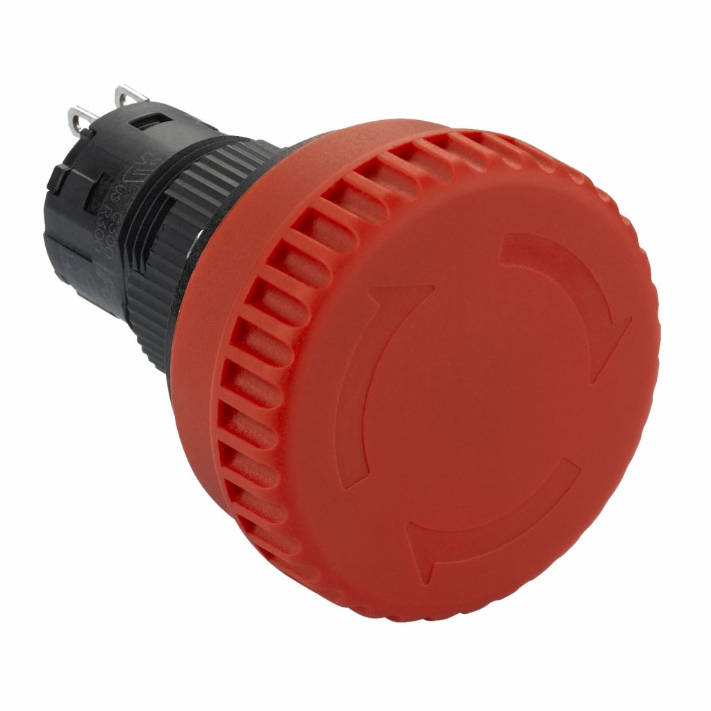 BOTAO 16MM PLASTICO EMERGENCIA GIRAR PUXAR DESTRAVAR 2NF XB6ETN521P