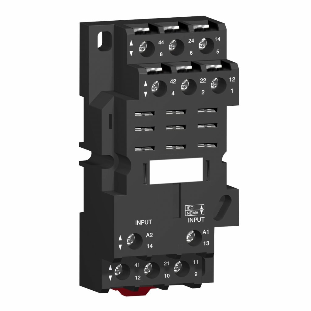 BASE PARA RELÉ RPM3*, CONTATOS MISTOS, CONEXÃO POR PARAFUSO RPZF3
