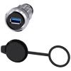CONEXÃO USB, 22MM, METAL DE ALTO BRILHO, PRATEADO 3SU19500GA800AA0