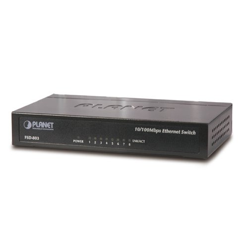 8 PORTAS 10/100MBPS FAST ETHERNET SWITCH (METAL CASE) FSD803