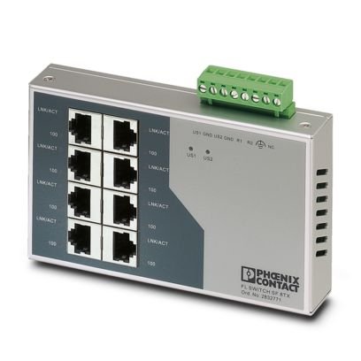 SWITCH ETHERNET 10-100MBPS 24VCC RJ45 FLSWITCHSF8TX 2832771