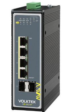 SWITCH INDUSTRIAL  7-PORT 10/100 +2-SLOT 100BASE-FX (SFP) INS803A