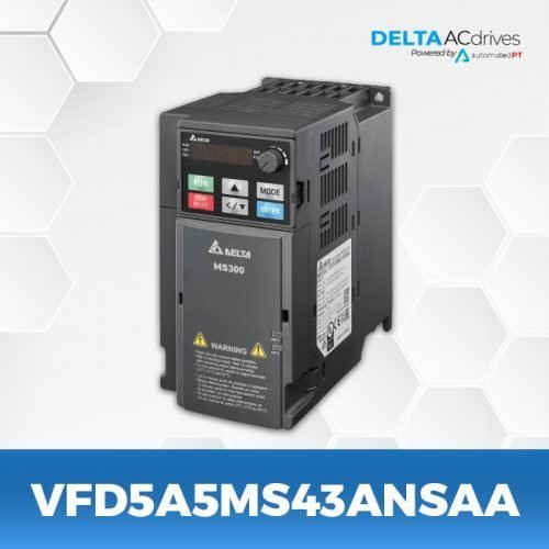 INVERSOR DE FREQUÊNCIA TRIFÁSICO 2,2KW 6,5A 380/480V 50/60HZ VFD5A5MS43ANSAA