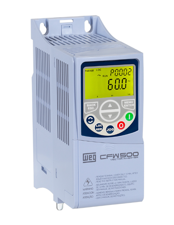 INVERSOR DE FREQUÊNCIA TRIFÁSICO 1,5KW 4,3A 380/480V 50/60HZ CFW500A04P3T4NB20G2 15573819