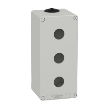 BOTOEIRA METÁLICA VAZIA Ø22MM CINZA 3 FUROS 80X175X77MM XAPD3503